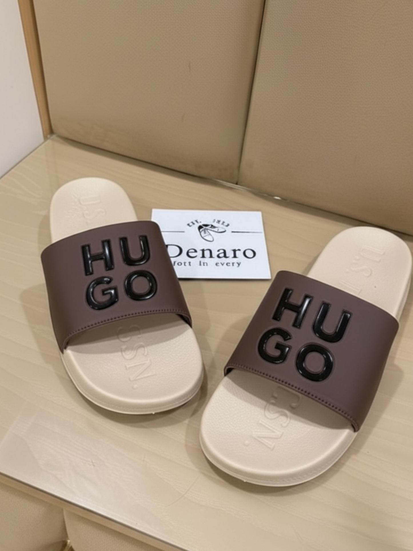 CREAM BEIGE HU-GO Slides